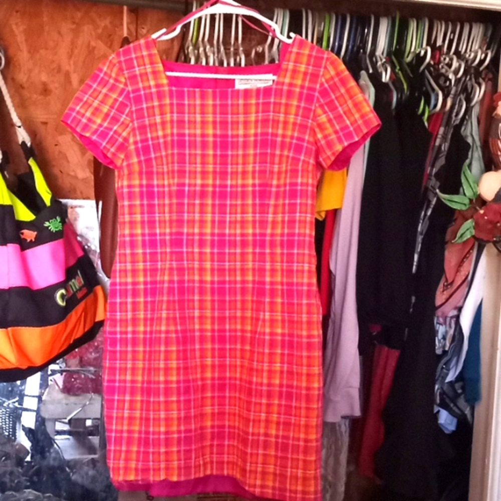 Pink plaid dress